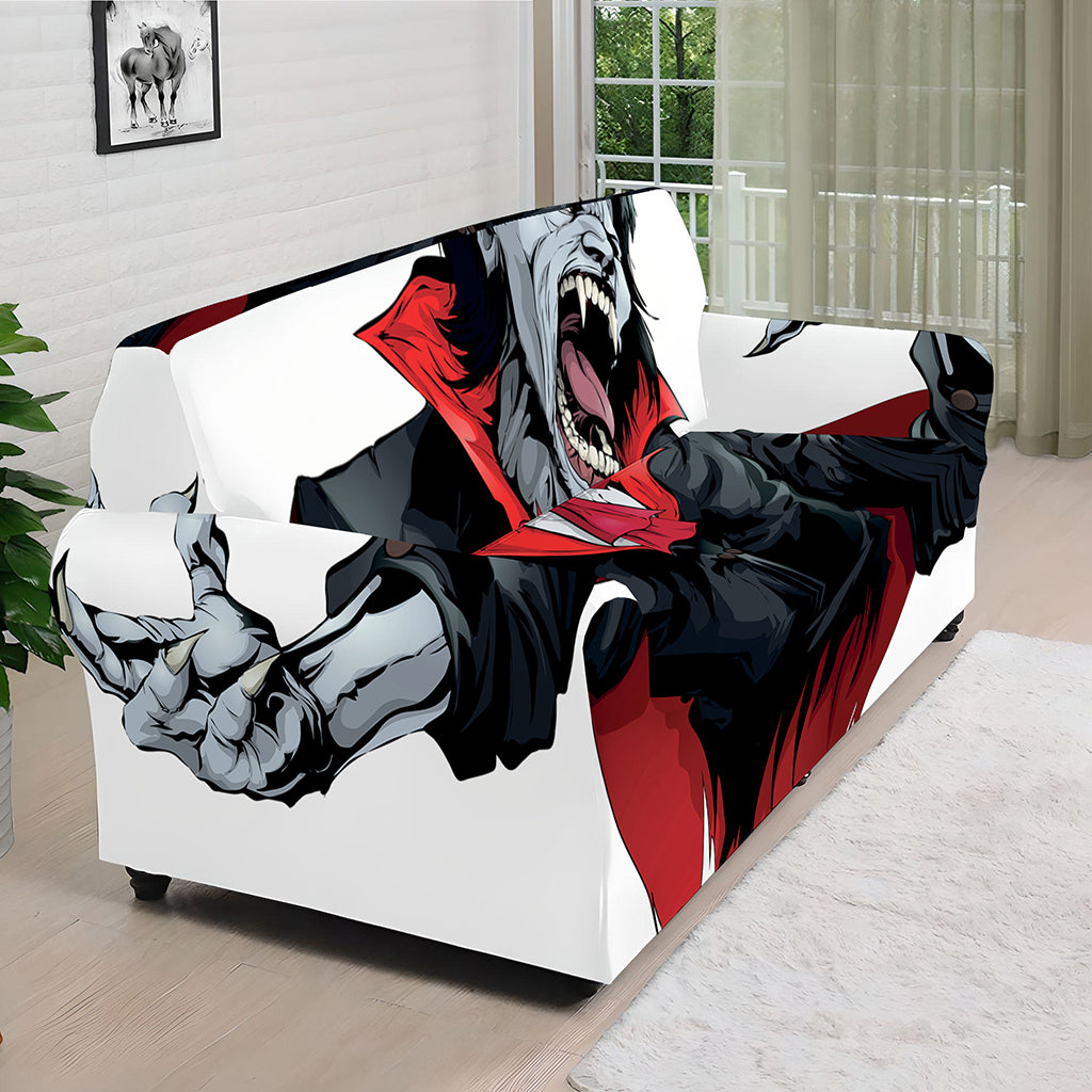 Halloween Evil Vampire Print Sofa Cover