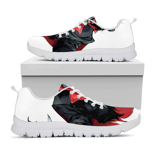 Halloween Evil Vampire Print White Sneakers