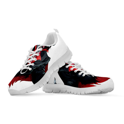 Halloween Evil Vampire Print White Sneakers