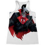 Halloween Evil Vampire Print Women's Racerback Tank Top