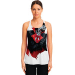 Halloween Evil Vampire Print Women's Racerback Tank Top
