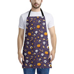 Halloween Eyeball Pattern Print Apron
