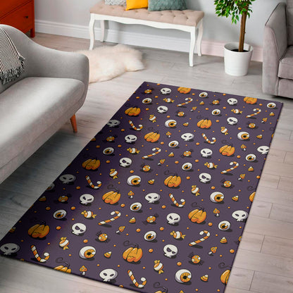 Halloween Eyeball Pattern Print Area Rug