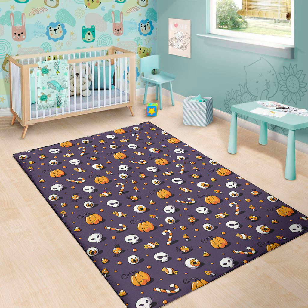 Halloween Eyeball Pattern Print Area Rug