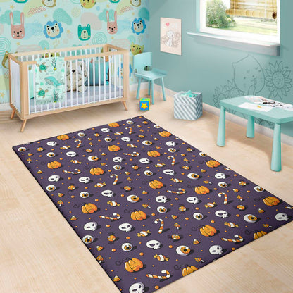 Halloween Eyeball Pattern Print Area Rug