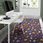 Halloween Eyeball Pattern Print Area Rug