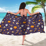 Halloween Eyeball Pattern Print Beach Sarong Wrap