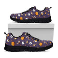 Halloween Eyeball Pattern Print Black Running Shoes