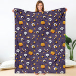 Halloween Eyeball Pattern Print Blanket