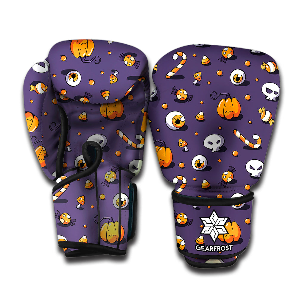 Halloween Eyeball Pattern Print Boxing Gloves