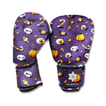 Halloween Eyeball Pattern Print Boxing Gloves