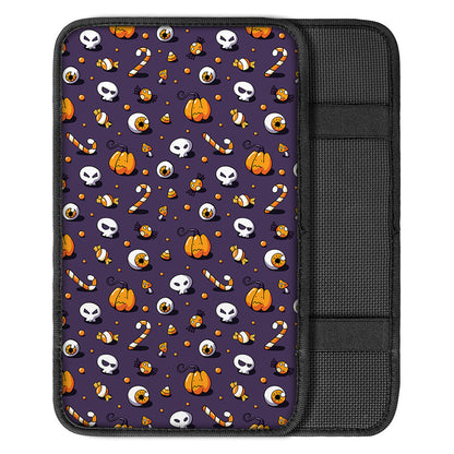 Halloween Eyeball Pattern Print Car Center Console Cover