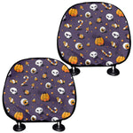 Halloween Eyeball Pattern Print Car Headrest Covers