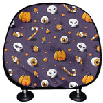 Halloween Eyeball Pattern Print Car Headrest Covers