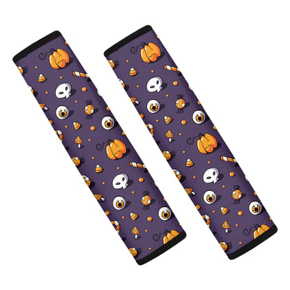 Halloween Eyeball Pattern Print Car Seat Belt Covers
