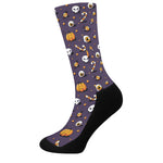 Halloween Eyeball Pattern Print Crew Socks