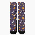 Halloween Eyeball Pattern Print Crew Socks