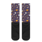 Halloween Eyeball Pattern Print Crew Socks