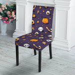 Halloween Eyeball Pattern Print Dining Chair Slipcover