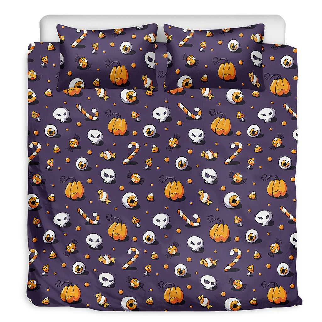 Halloween Eyeball Pattern Print Duvet Cover Bedding Set