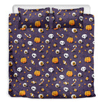 Halloween Eyeball Pattern Print Duvet Cover Bedding Set