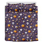 Halloween Eyeball Pattern Print Duvet Cover Bedding Set