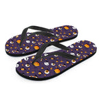 Halloween Eyeball Pattern Print Flip Flops