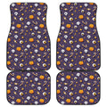 Halloween Eyeball Pattern Print Front and Back Car Floor Mats