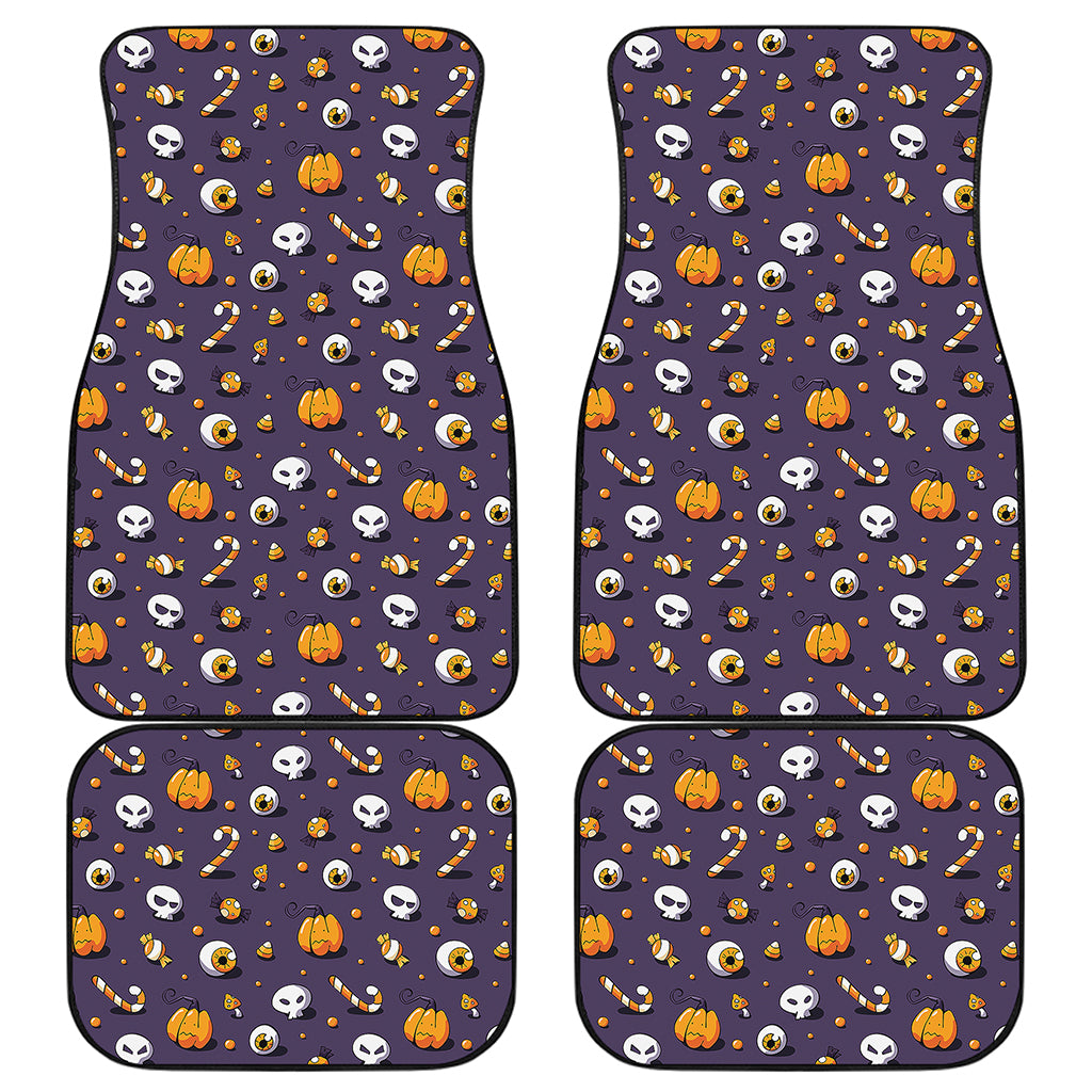 Halloween Eyeball Pattern Print Front and Back Car Floor Mats