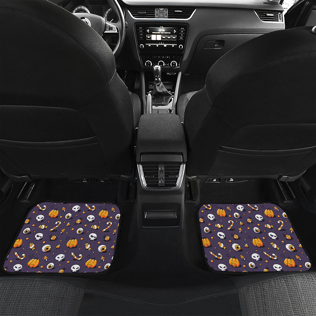 Halloween Eyeball Pattern Print Front and Back Car Floor Mats