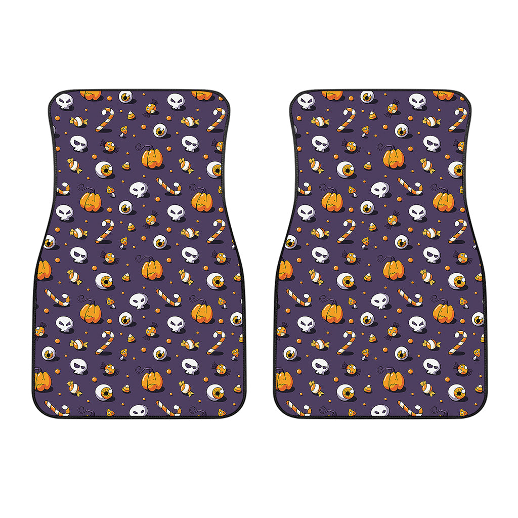 Halloween Eyeball Pattern Print Front Car Floor Mats