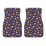 Halloween Eyeball Pattern Print Front Car Floor Mats