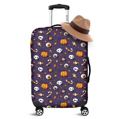 Halloween Eyeball Pattern Print Luggage Cover
