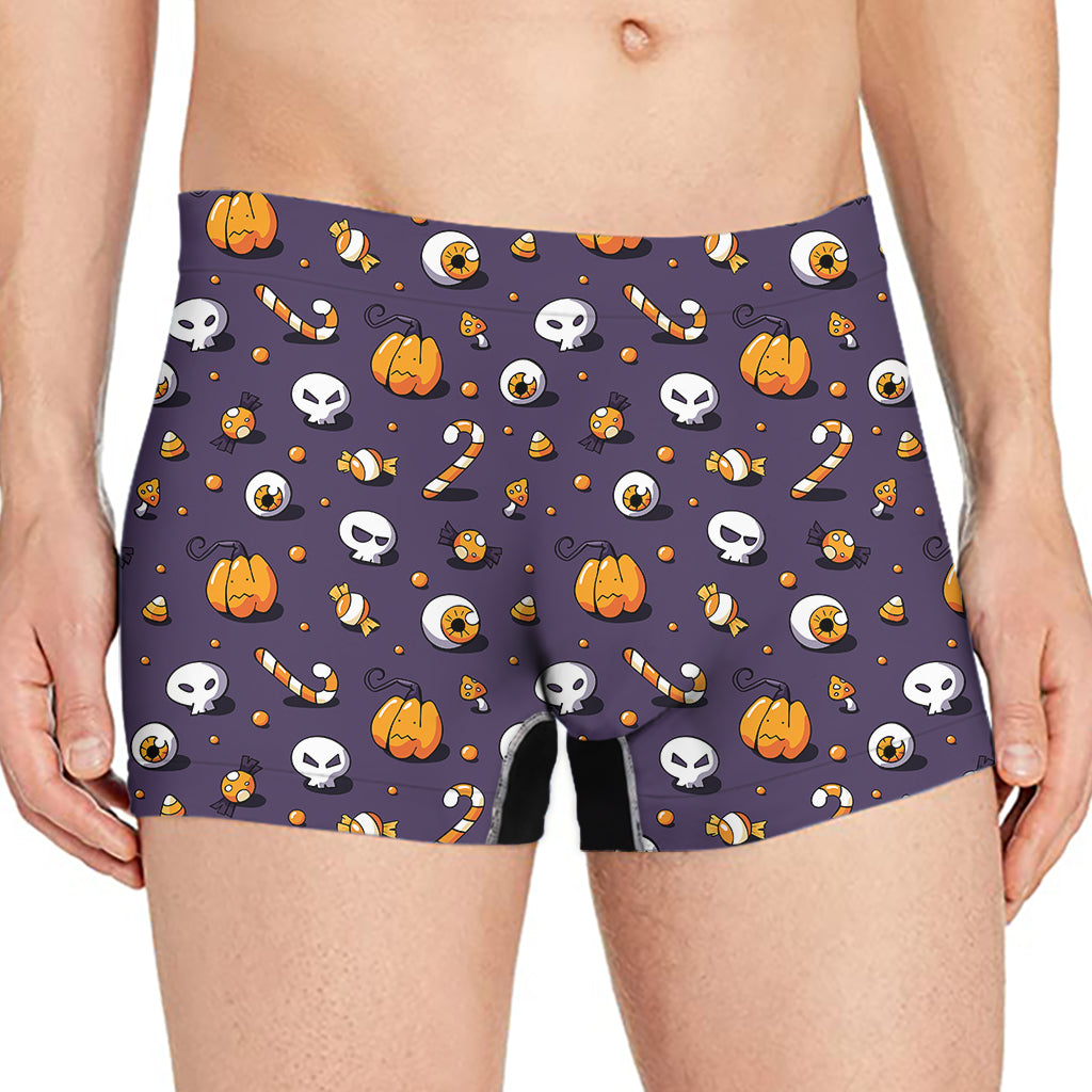 Halloween Eyeball Pattern Print Men's Boxer Briefs