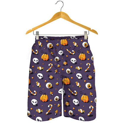 Halloween Eyeball Pattern Print Men's Shorts