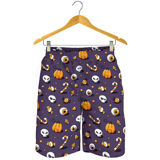 Halloween Eyeball Pattern Print Men's Shorts