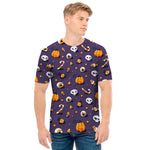 Halloween Eyeball Pattern Print Men's T-Shirt
