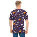 Halloween Eyeball Pattern Print Men's T-Shirt