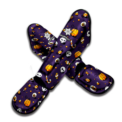 Halloween Eyeball Pattern Print Muay Thai Shin Guard
