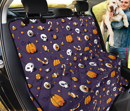 Halloween Eyeball Pattern Print Pet Car Back Seat Cover