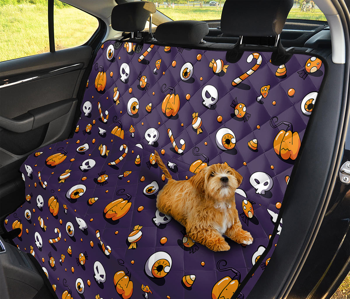 Halloween Eyeball Pattern Print Pet Car Back Seat Cover