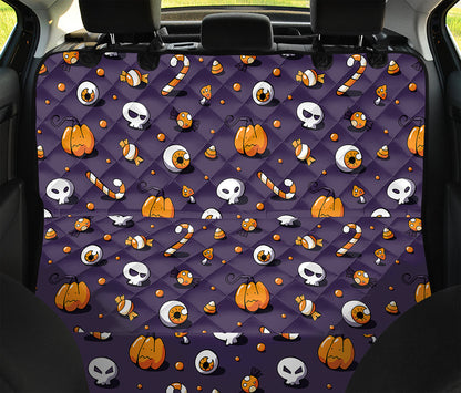 Halloween Eyeball Pattern Print Pet Car Back Seat Cover