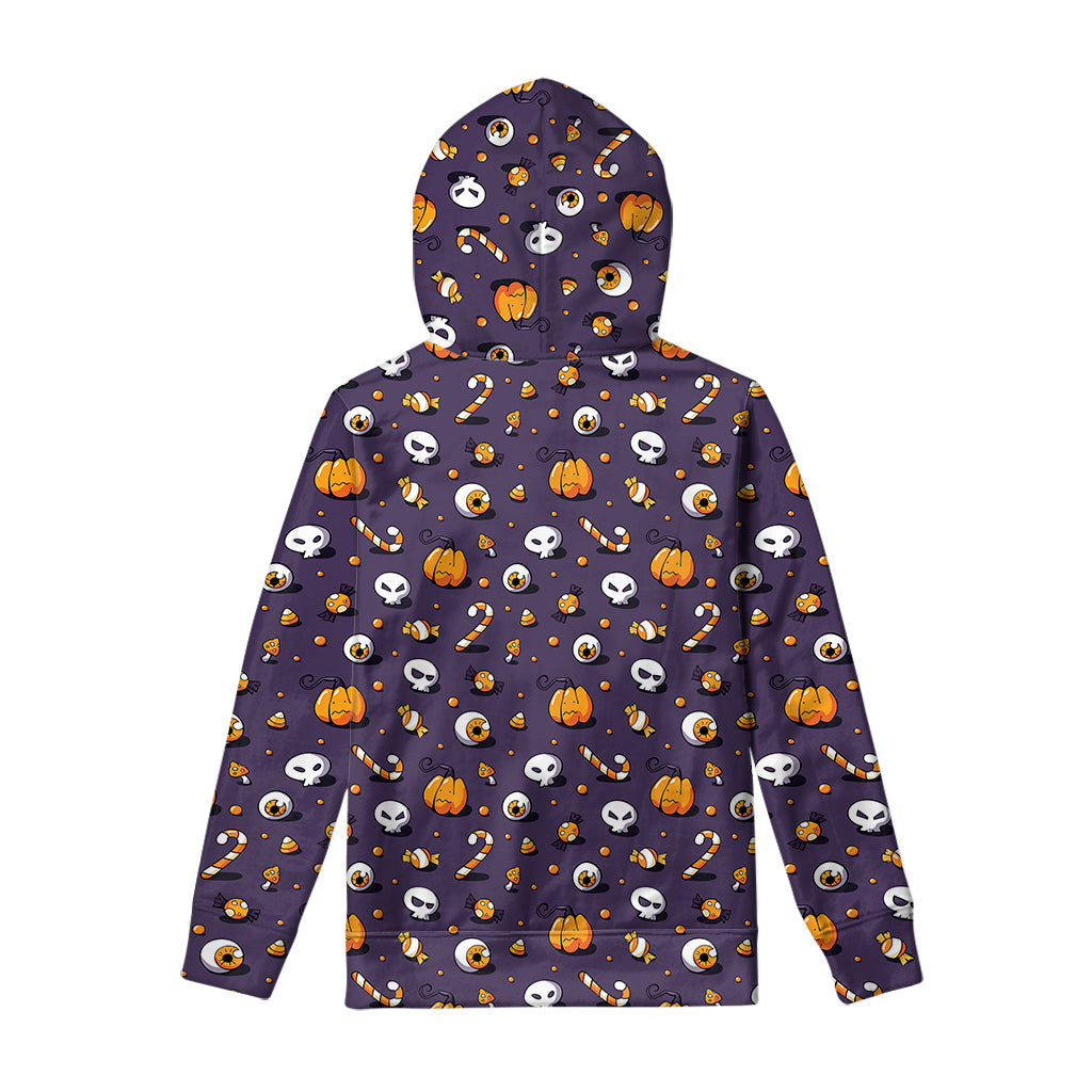 Halloween Eyeball Pattern Print Pullover Hoodie