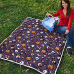 Halloween Eyeball Pattern Print Quilt