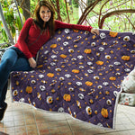 Halloween Eyeball Pattern Print Quilt