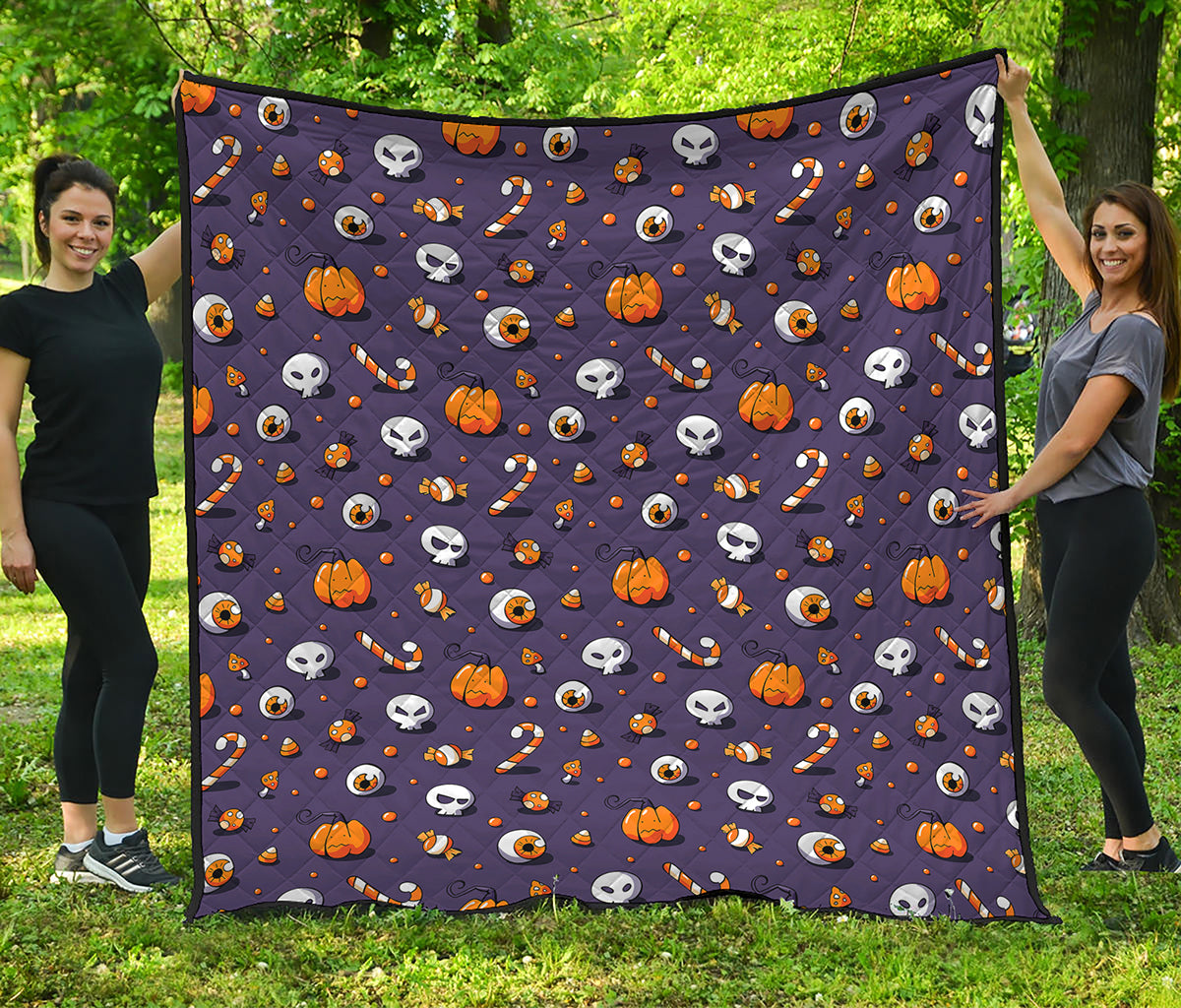 Halloween Eyeball Pattern Print Quilt