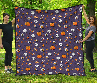 Halloween Eyeball Pattern Print Quilt