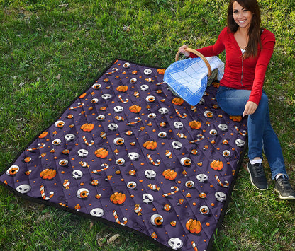 Halloween Eyeball Pattern Print Quilt