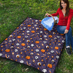 Halloween Eyeball Pattern Print Quilt