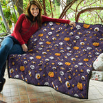 Halloween Eyeball Pattern Print Quilt